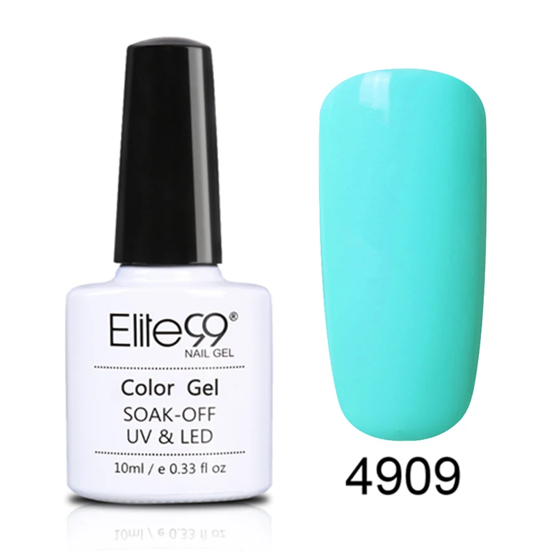 Elite99 10 мл Макарон УФ-гель для ногтей Гибридный полуперманентный маникюрный лак для ногтей впитывающий летний Цветной Гель-лак для ногтей - Цвет: 4909