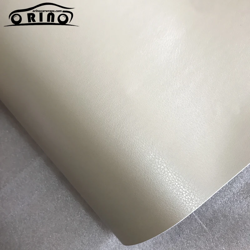 Beige Leather Vinyl Film Sticker-3