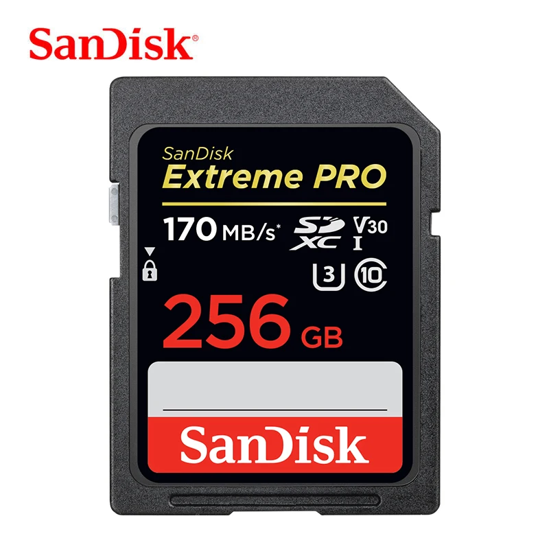 SanDisk Экстремальный Pro 64 Гб sd-карта 128G SDXC 256 ГБ памяти CardUHS-I класс 10 U3 V30 поддержка 4K видео для цифровой камеры/DV 170 МБ/с