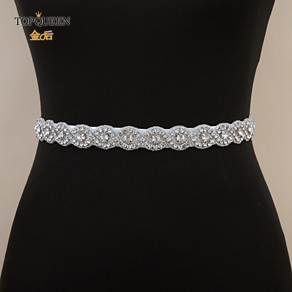 

TOPQUEEN S28A Free shipping Woman's party belt Rhinestone belt bridal applique Wedding belt rhinestone belt for a wedding dress