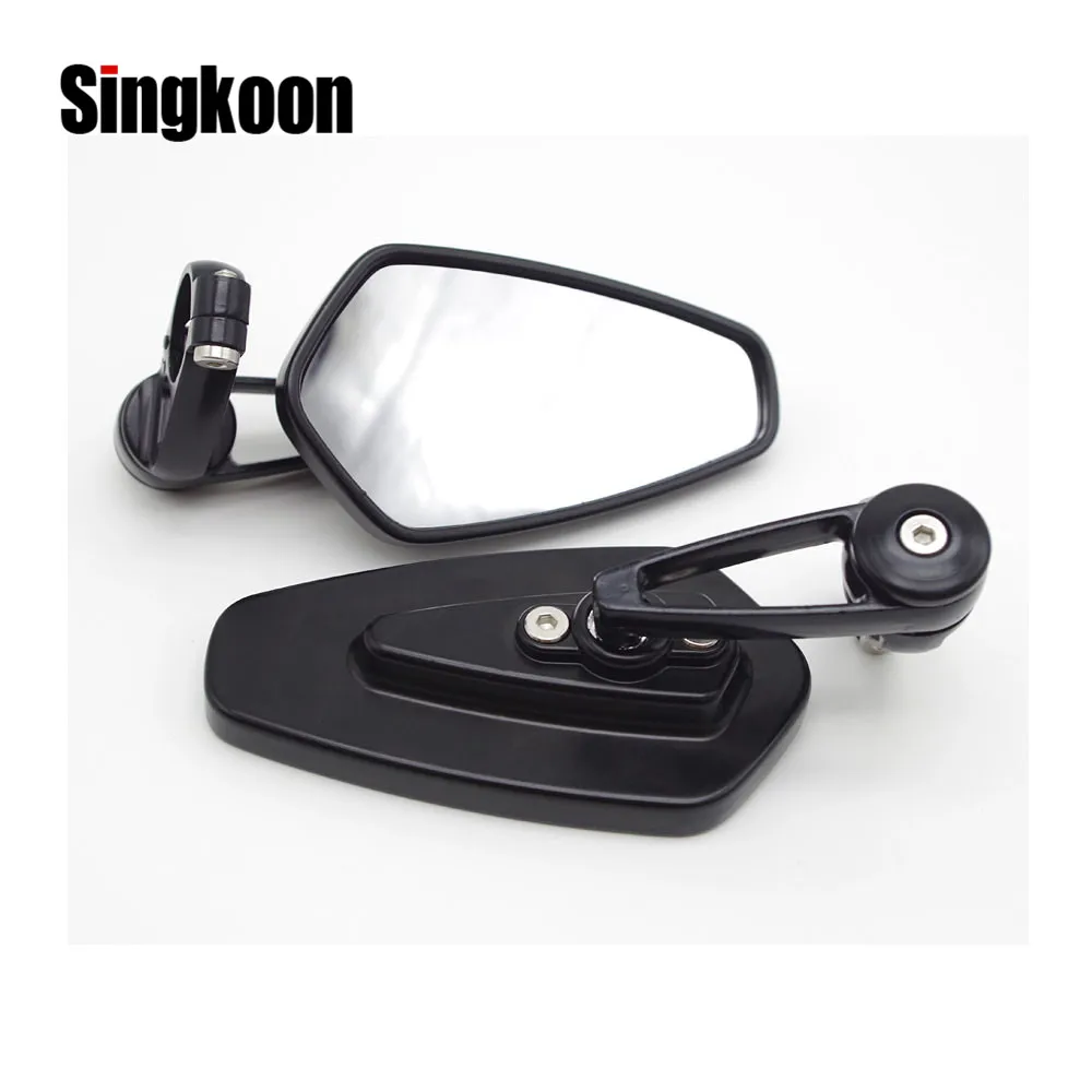 

7/8" Universal Motorcycle Rear View Mirror Black Handle Bar End Side RearView Mirrors FOR yamaha mt07 z250 aprilia shiver fz6n