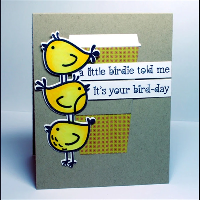 

Naifumodo Bird Clear Stamps and Dies 2019 for Card Making Scrapbooking Photo Album Embossing Paper Animal Stamp Sets with Dies