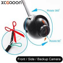 Xcgaoon MINI CCD 140 градусов Широкий формат реального Водонепроницаемый автомобилей спереди/сбоку/заднего вида Камера может 360 повернуть