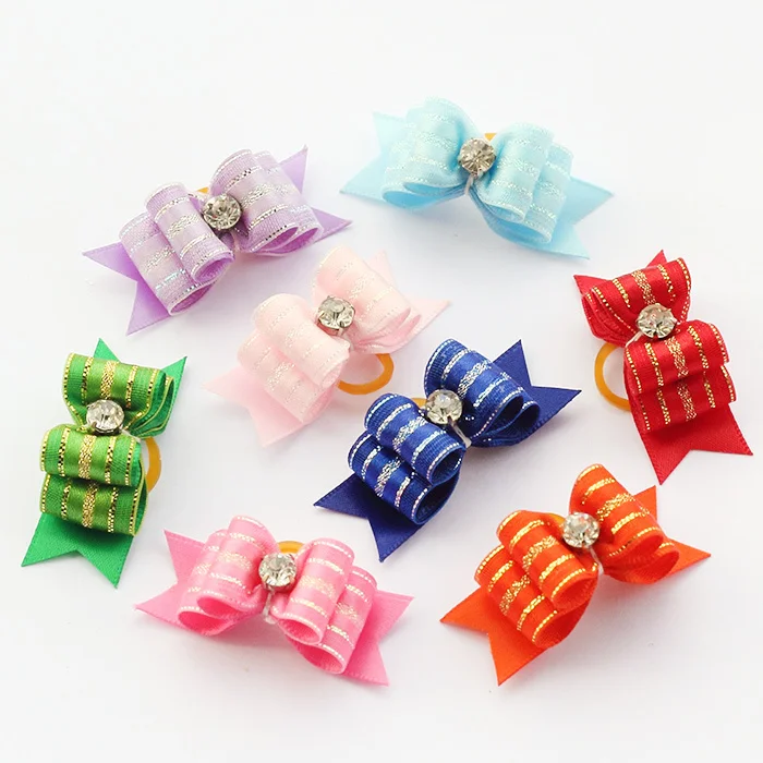 

Handmade Accessories Dog European And American Style Crystal Bow Ribbon Bow DB162. Bows Dog Boutique, Dog Show Supplies.