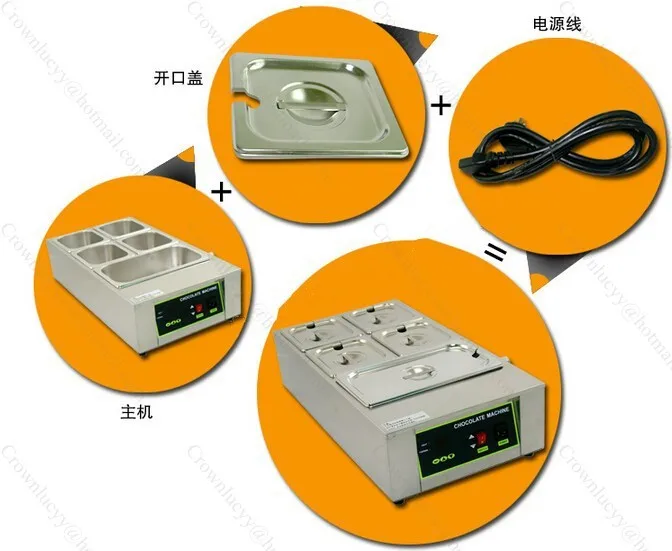 12 кг Емкость 5 решеток из нержавеющей стали коммерческий Электрический плавильня для шоколада