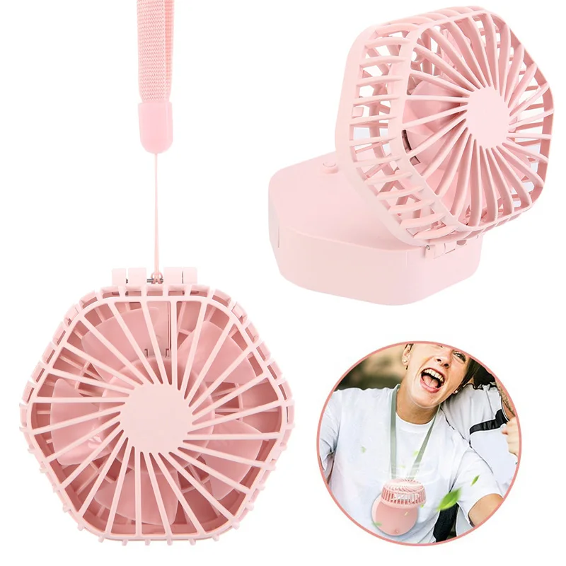 

Portable Hand Fan For Travelling Outdoor Office Creative Powerful Rechargeable Air Cooling Fan with Cosmetic Mirror