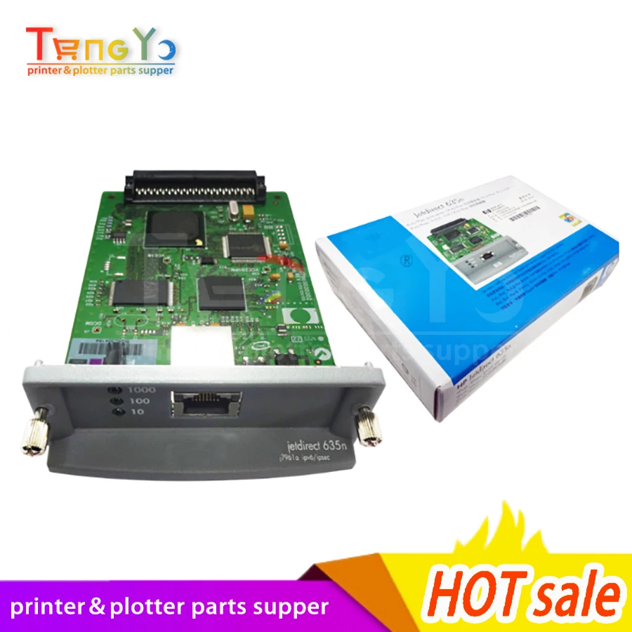 

JetDirect 635N J7961G Free shipping 100% new original Ethernet Internal Print Server Network Card and DesignJet Plotter Printer