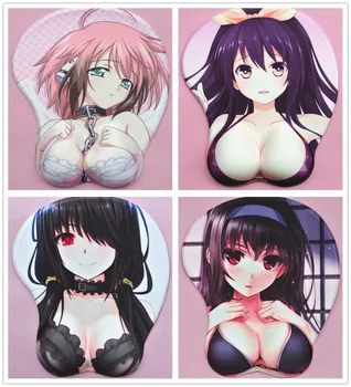

2020 new version Japanese anime 3 d mouse pad wristbands Cartoon mouse pad Creative cute mouse pad Chest mouse pad Free Shipping