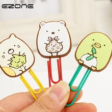 EZONE 2 шт. Kawaii Мультяшные закладки дизайн милый кот медведь в форме пингвина обитатели углов держатель книги для чтения студентов канцелярские принадлежности
