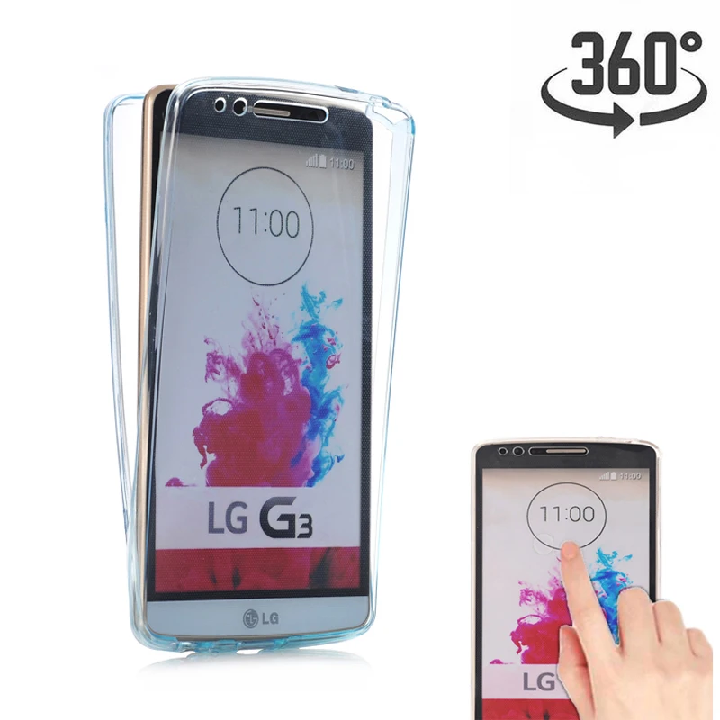 Мягкий чехол для LG G3 G4 G5 SE G6 прозрачный силиконовый Plus Lite передний + задний Чехол 360