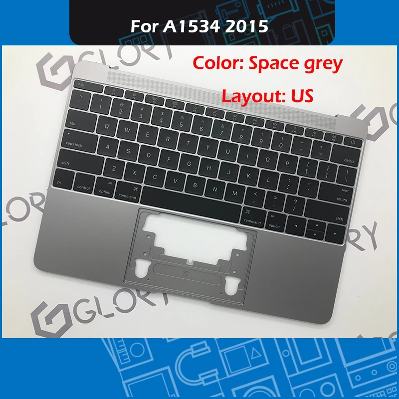 US $65.00 2015 Year A1534 Topcase with Keyboard and Backlight US version for Macbook Retina 12 A1534 Palmrest Space Grey EMC 2746