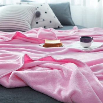 

21 Pink Flannel Blanket Throw Soft Print Winter Elegant Blanket Wrap Super Soft Sleeping Bed 5 Size 1pcs 45