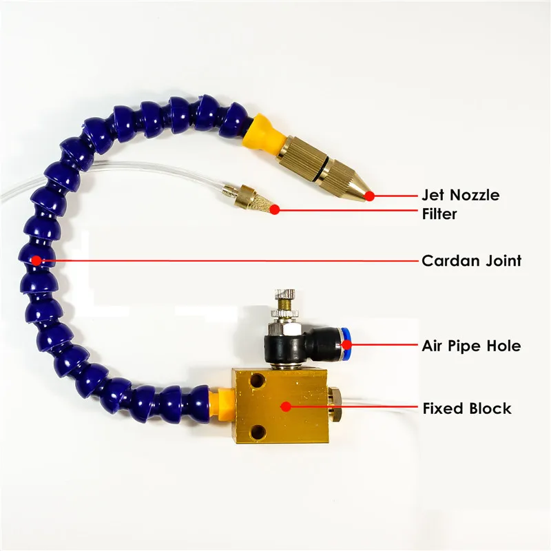 Mist Coolant Mist Lubrication Spray System for 8mm Air Pipe CNC Lathe Mill Drill