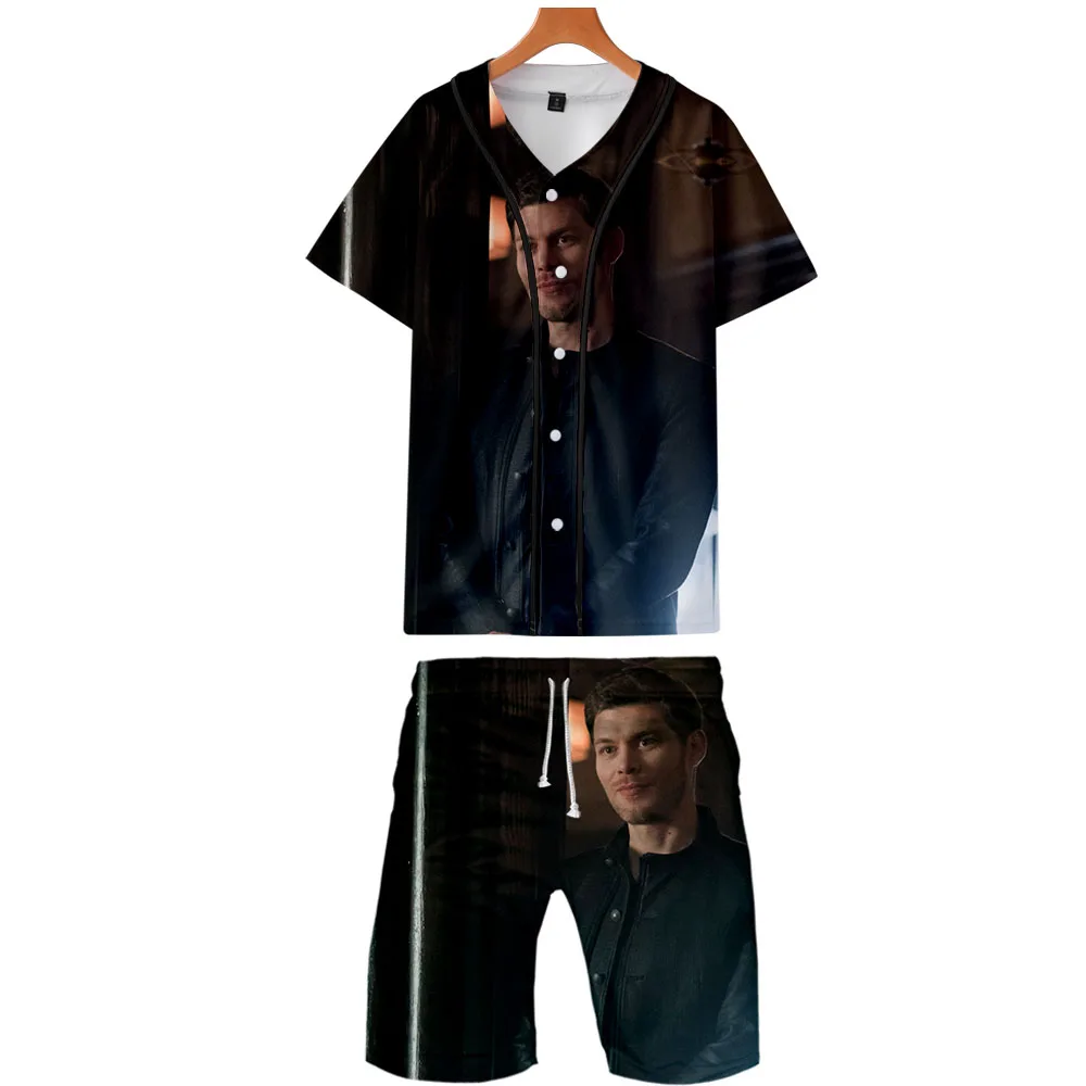 Коллекция 2019 года НОВАЯ тонкая модная футболка с 3D принтом niklaus mikaelson + Пляжные