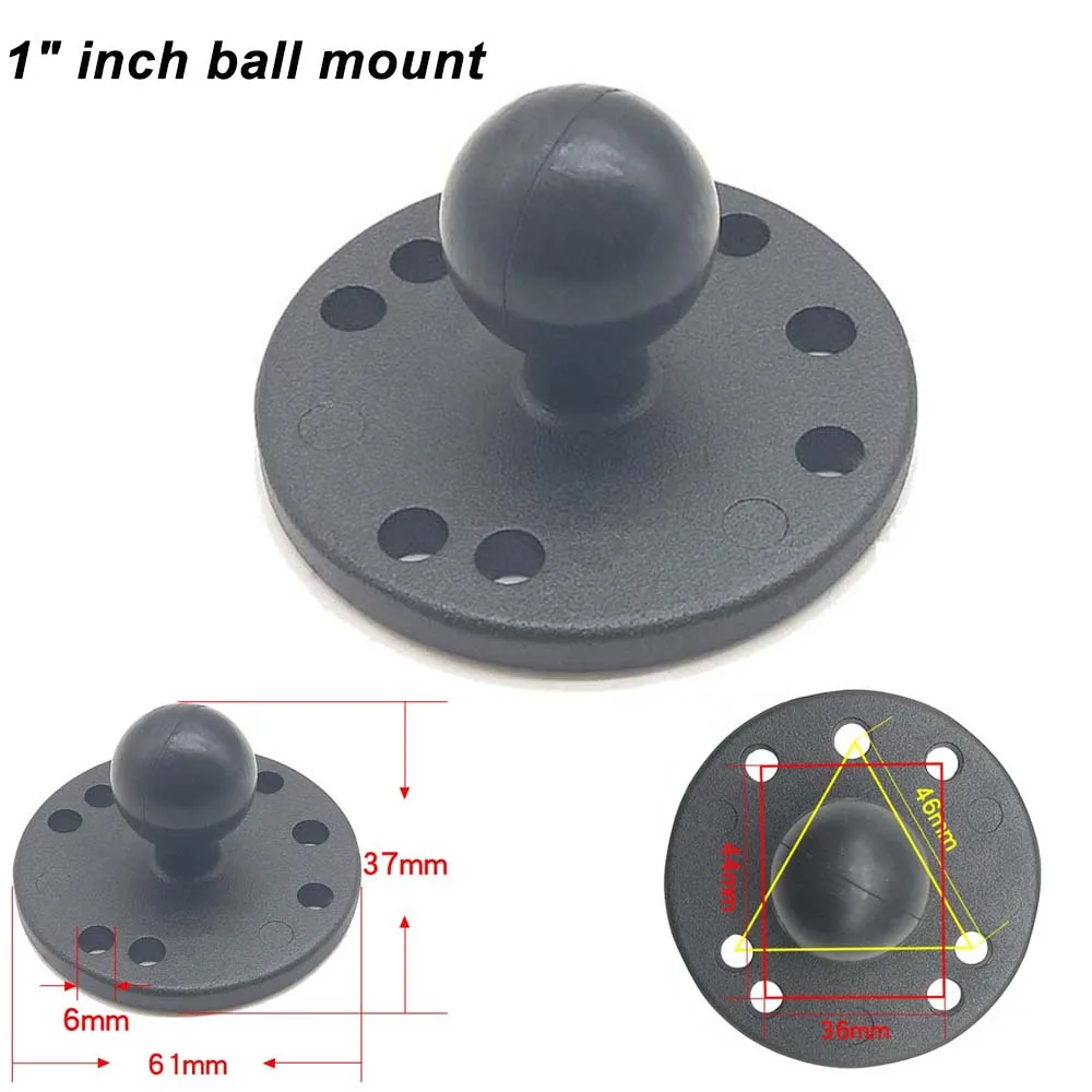 JINSERTA алюминиевое круглое основание 1 дюймов шариковое крепление с усилителем отверстие шаблон ram-B-202U для Крепления ram работа для камер gps смартфон