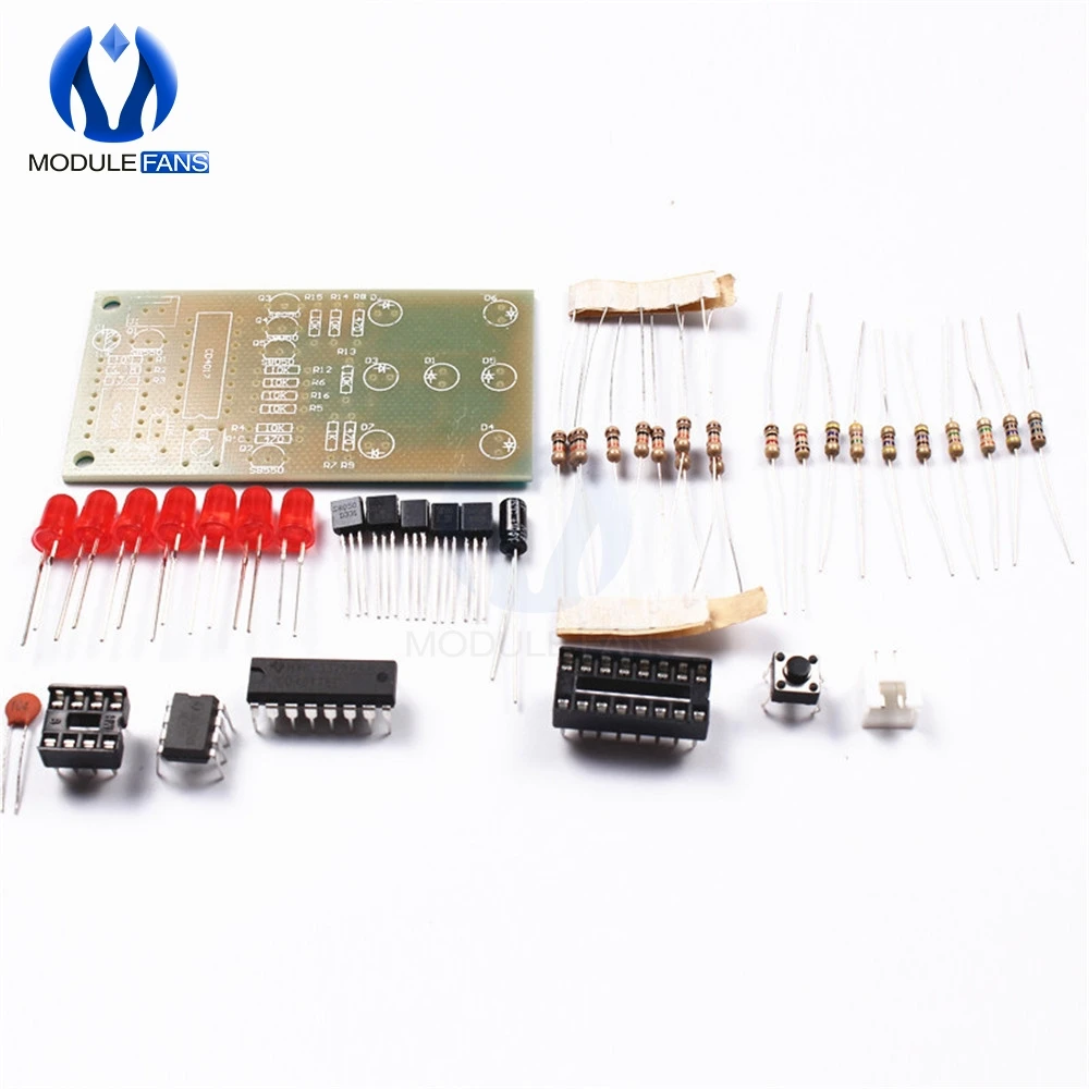 Электронные кубики NE555 светодиодный модуль CD4017 DIY Kit 5 мм красный 4 в ICSK057A