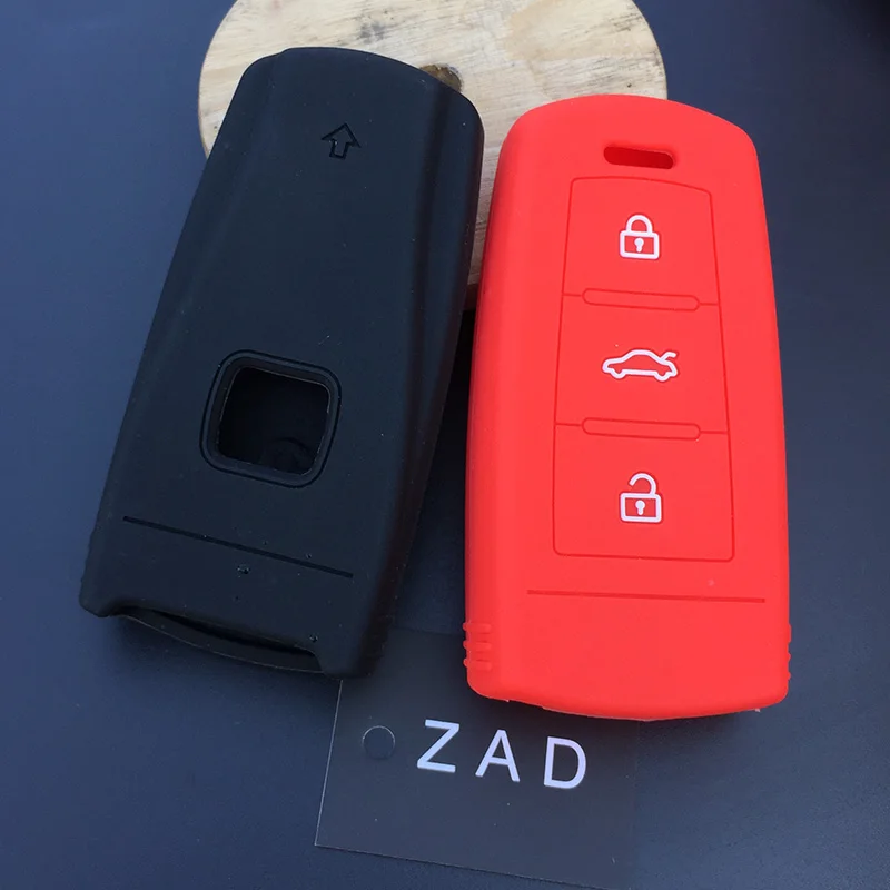 ZAD 3 Buttons silicone car Key Shell Case Cover colorful case Fit For Magotan Passat B6/B7/CC Remote Smart Fob accessory | Автомобили и