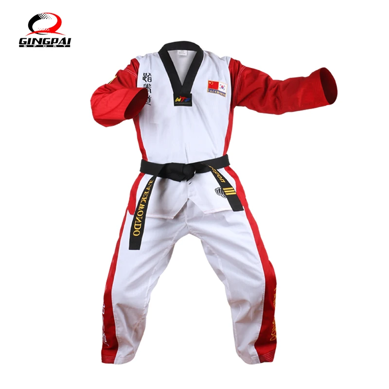 

Top Quality Colored Taekwondo Uniform for adult Children Teenagers Poomsae dobok red blue black tae kwon do clothes WTF approved