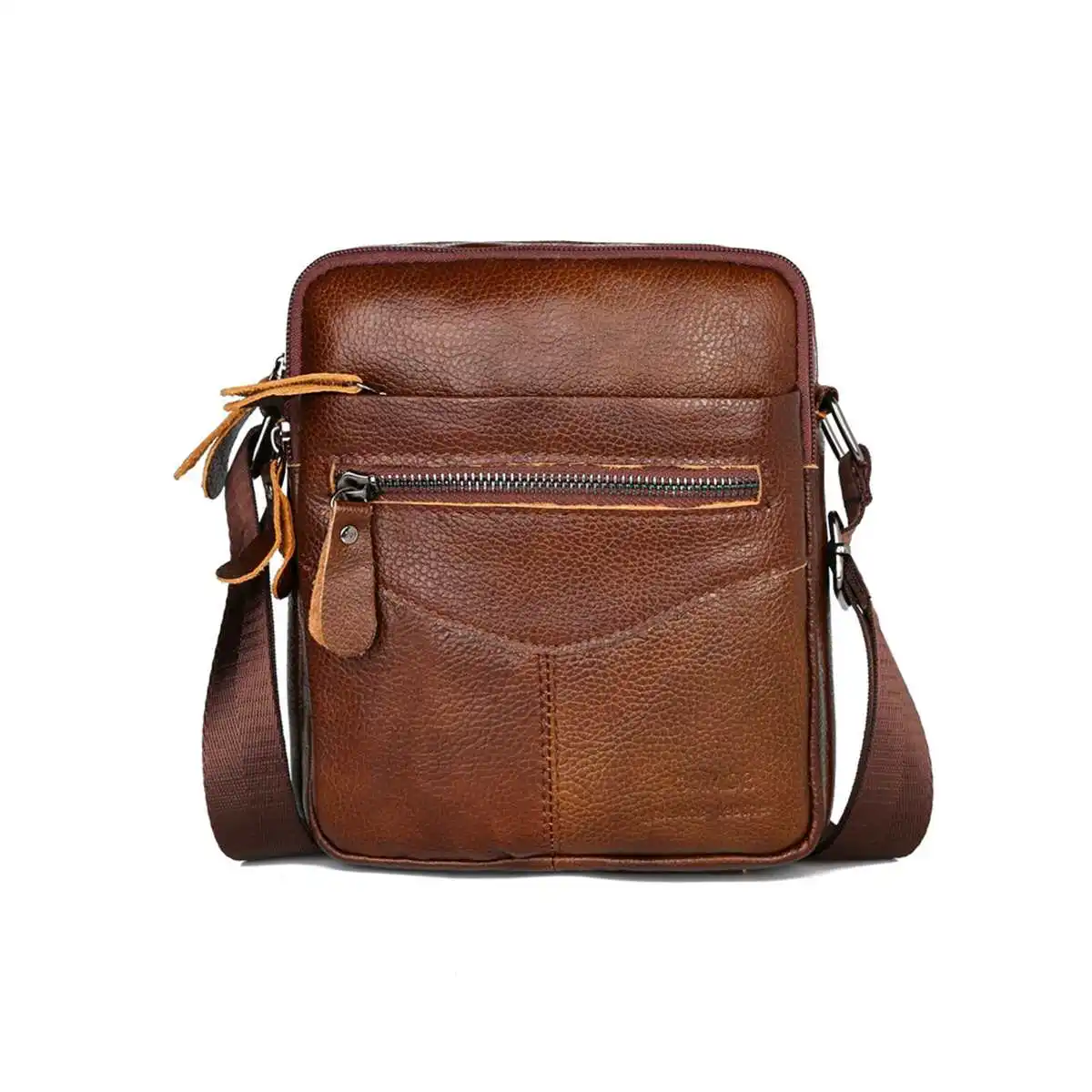 

Retro Man Briefcase Bag Brand Cowhide Messenger Bags Genuine Leather Male Commercial Cross Body Bag Casual Men Shoulder Bag New