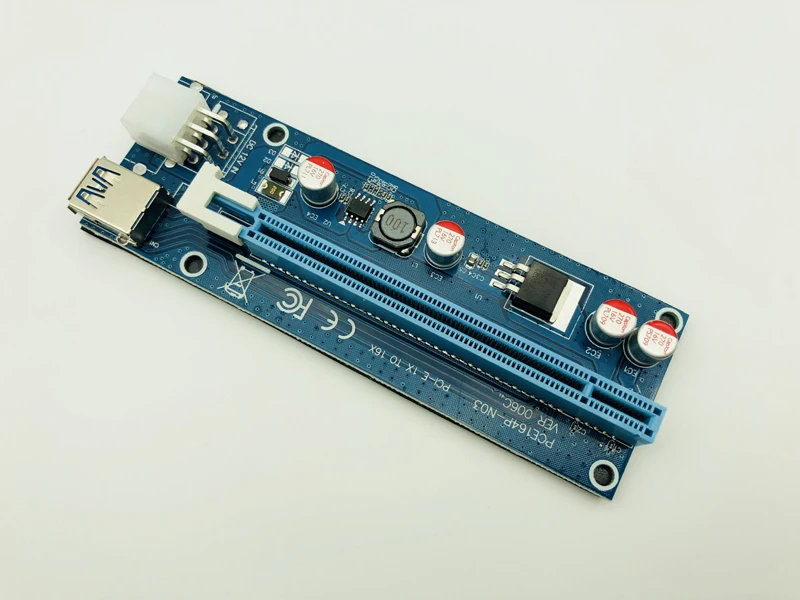 PCI E Express 1x к 16x Шахтерская машина расширитель переходника плата адаптера с 15Pin до