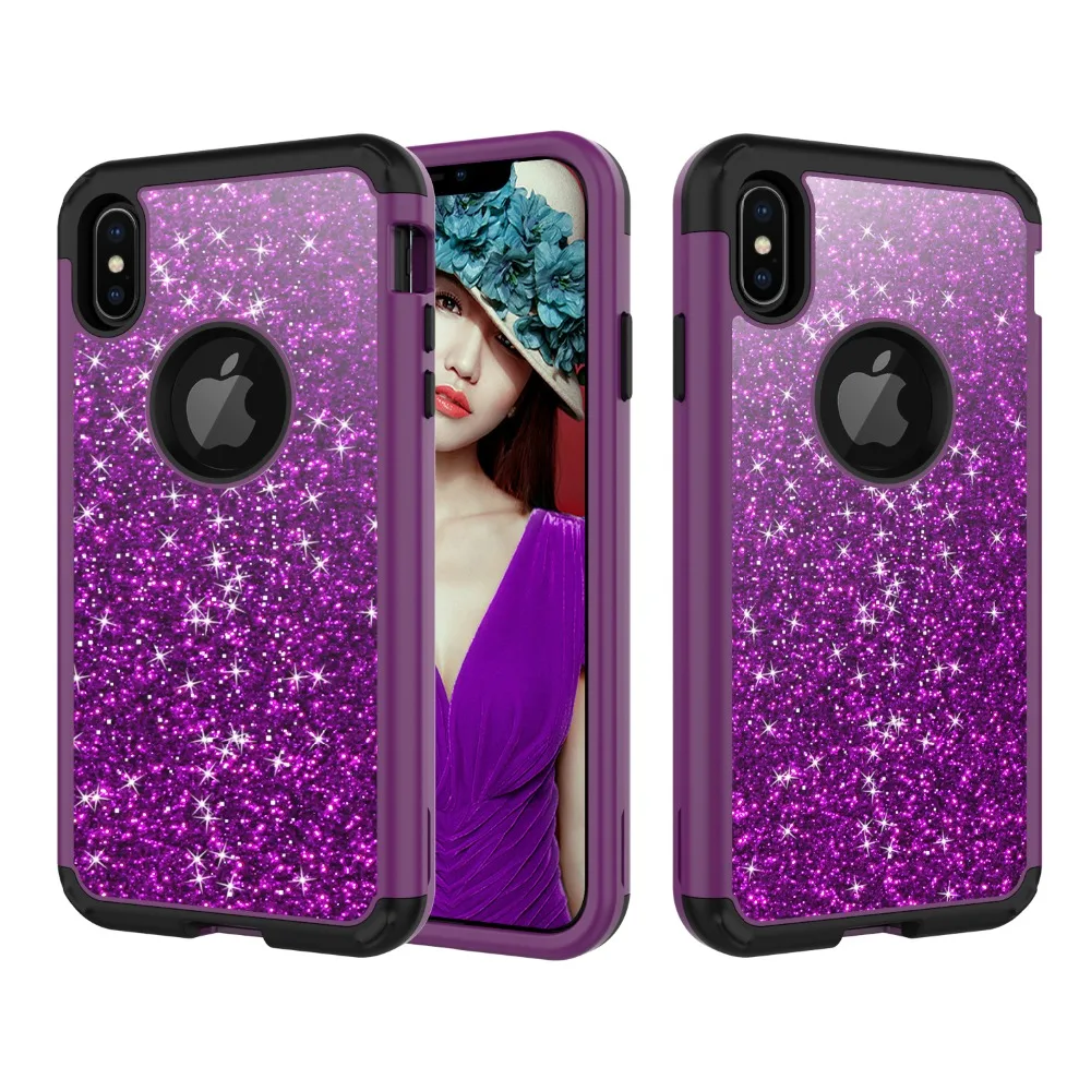 Блестящий Мягкий силиконовый чехол для iPhone XR XS MAX 8 7 Plus|Бамперы| |