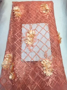 

African Lace Fabric 2019 High Quality Lace Pink Nigerian Tissu Africain Guipure Embroidery French Tulle Lace Fabric Blue