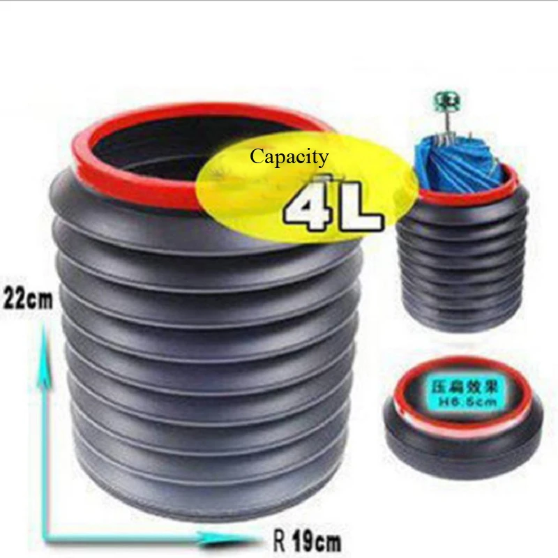 

Foldable Travel Waste Bins Trash Can 4L Dustbin Car Bin Portable Water Bucket Outdoor Indoor Home Storage Bins Space Saving