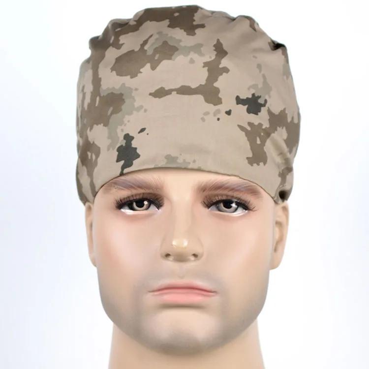 Хирургические Кепки и маска армия ACU пиксельный пустынный камуфляж для женщин и мужчин один размер подходит всем хлопок медицинская шапочка скраб Шапки - Цвет: Cap 6