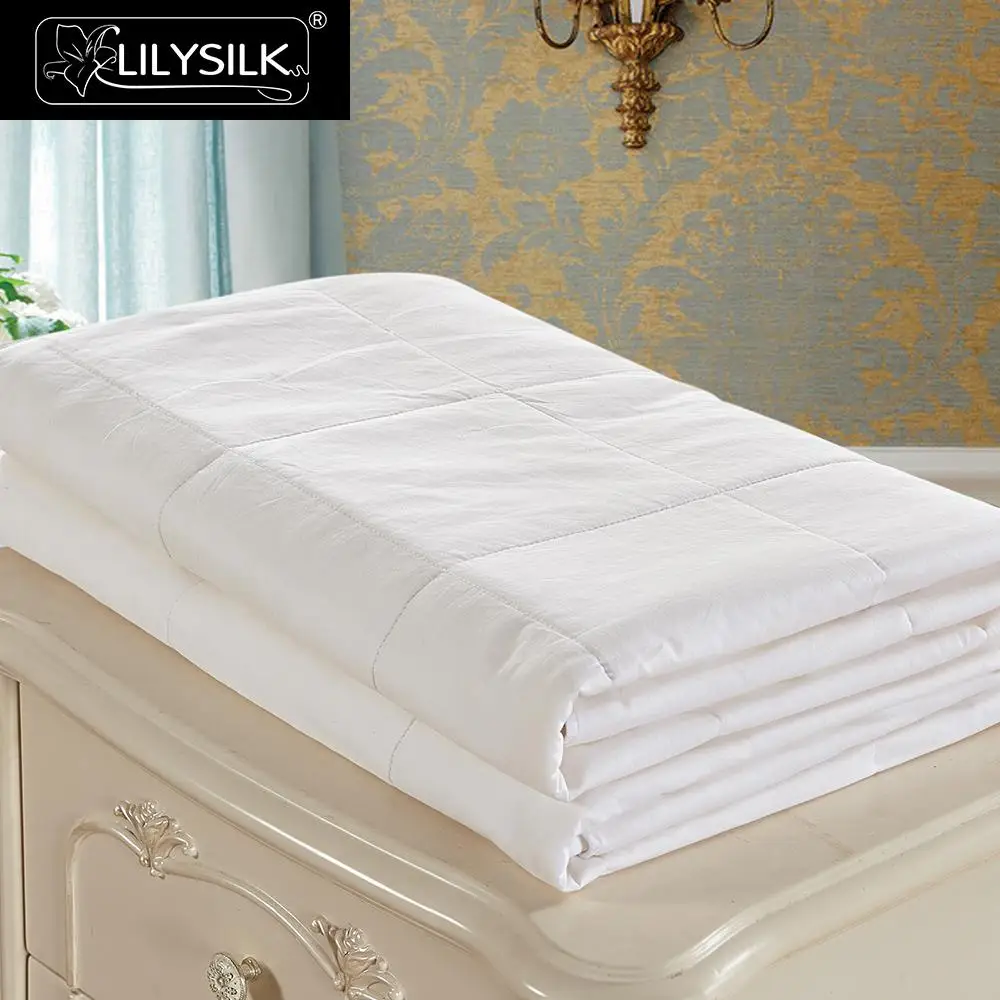 LILYSILK Washable Silk Comforter Duvet Blanket Quilt Cotton Covered 100