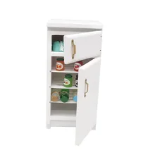 12cm DIY Simulation appliance Toy Toys for children Mini Wooden Dollhouse Furniture Refrigerator Miniature Living Room Toy  L415