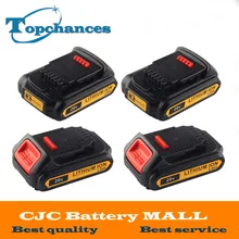 4x High Quality Replacement 20V 2000mAh Li-ion Rechargeable Power Tool Battery For Dewalt DCB203 DCB180 DCB200 DCB201 DCB201-2