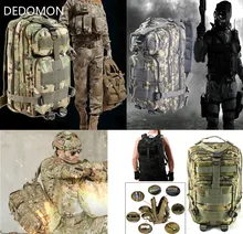 2017 3P Outdoor Military Tactical Backpack 30L Molle Bag Army Sport Travel Rucksack Camping Hiking Trekking Camouflage Bag