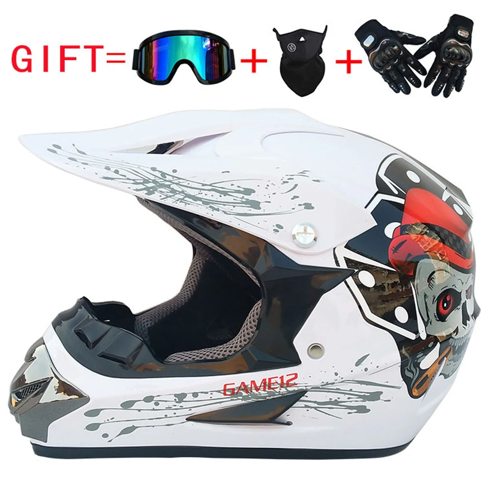 

Motocross Helmet Full Face Motorcycle Helmet Capacete De Moto Off Road Motorbike Racing Helmet Clear Lens Shield Moto Helmet