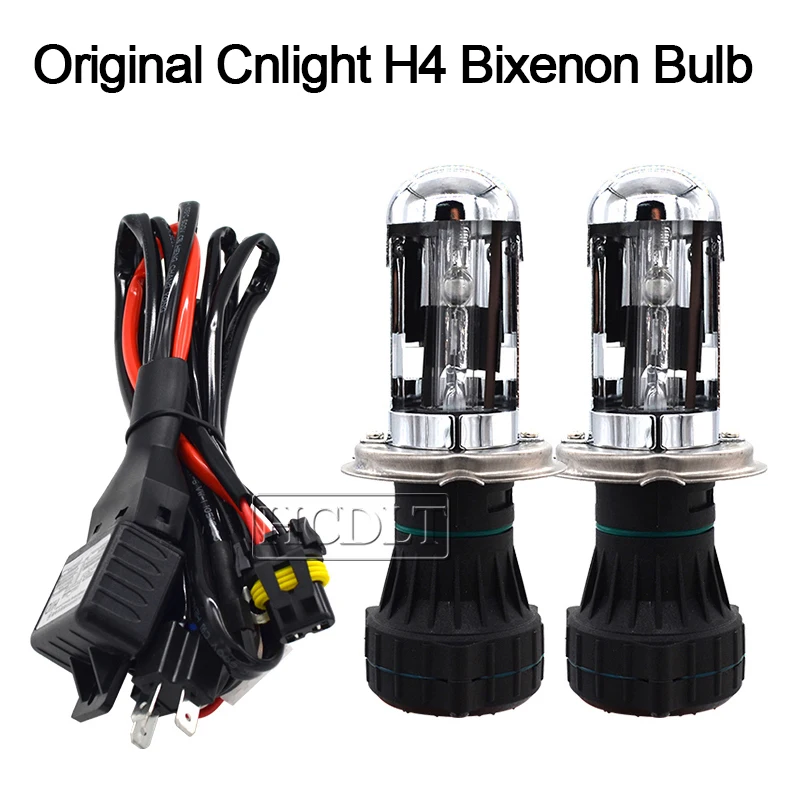 HCDLT 1 Set Original Cnlight H4 HID Conversion Kit Xenon H4-3 Bixenon HID Headlight Bulb 6000K 5000K 4300K Car Light Ballast Kit (4)