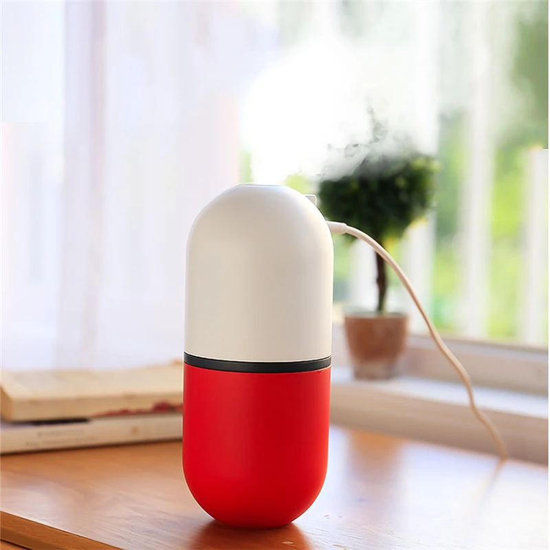 

650ML Portable Air Humidifier Diffuser LED Lamp Humidifier Ultrasonic Mist Maker Mini Car Aromatherapy Diffuser USB Fan Desk