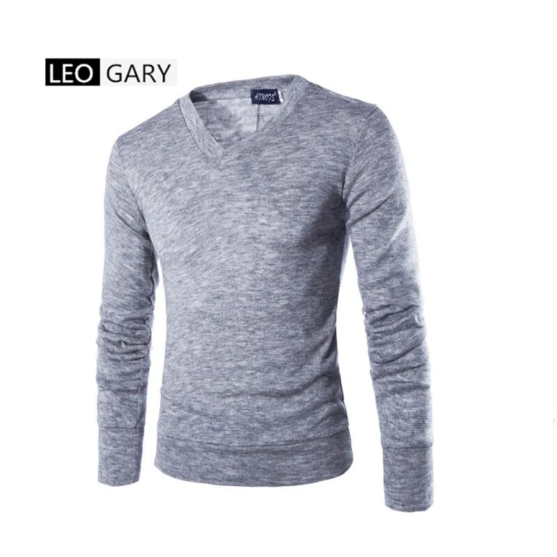 Male Sweater Pullover Men Male Brand Casual Slim Long Sleeve Sweaters Men Pure Plush Hedging V