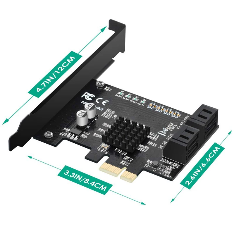 4 порта SATA III 6 Гбит/с PCI Express raid контроллер карты PCI-e для SATA адаптер/конвертер с теплоотвод плата адаптера расширения