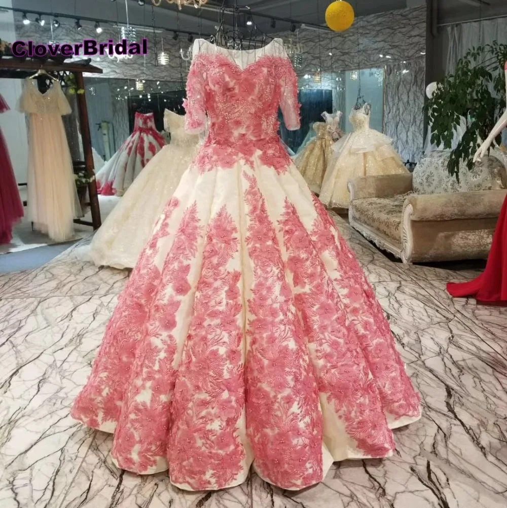 satin wedding dress puffy