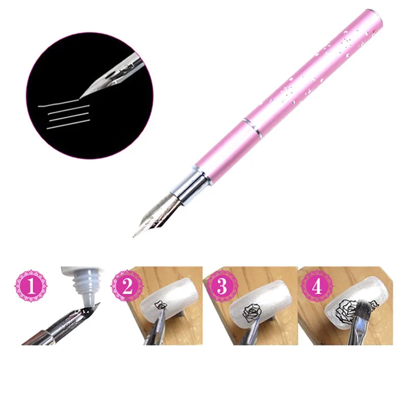 Новая шариковая ручка для маникюра, акриловая УФ-гелевая ручка для ногтей, профессиональный инструмент для дизайна ногтей, ручка для рисования, кисть для раскрашивания ногтей, инструменты