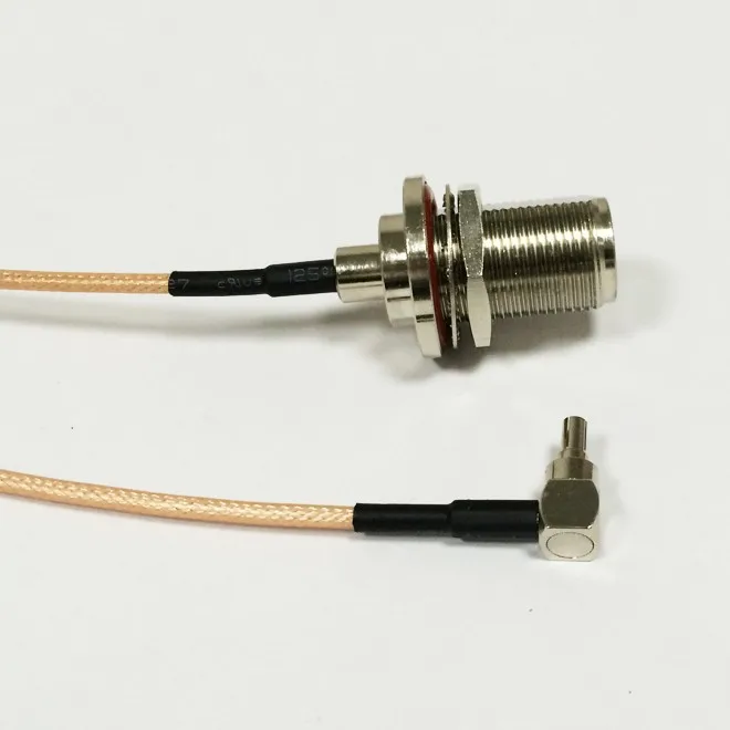 

N Female Jack Bulkhead O-ring To CRC9 Male Plug RA Pigtail Cable RG316 15cm 6" Wholesale Free Shipping