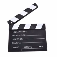 Черный директор Видео Сцена Clapperboard ТВ кино колотушки доски Плёнки Сланец Cut Опора
