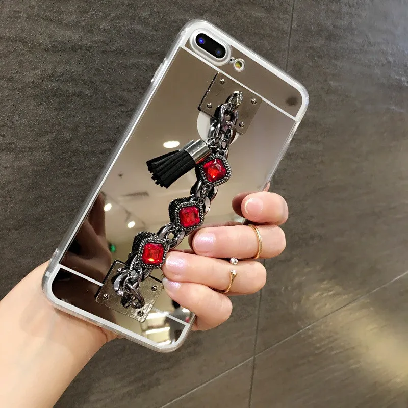 Diamond-bracelet-chain-tassel-mirror-phone-case-cover-For-Samsung-galaxy-j2-j4-j5-j6-j7 (3)