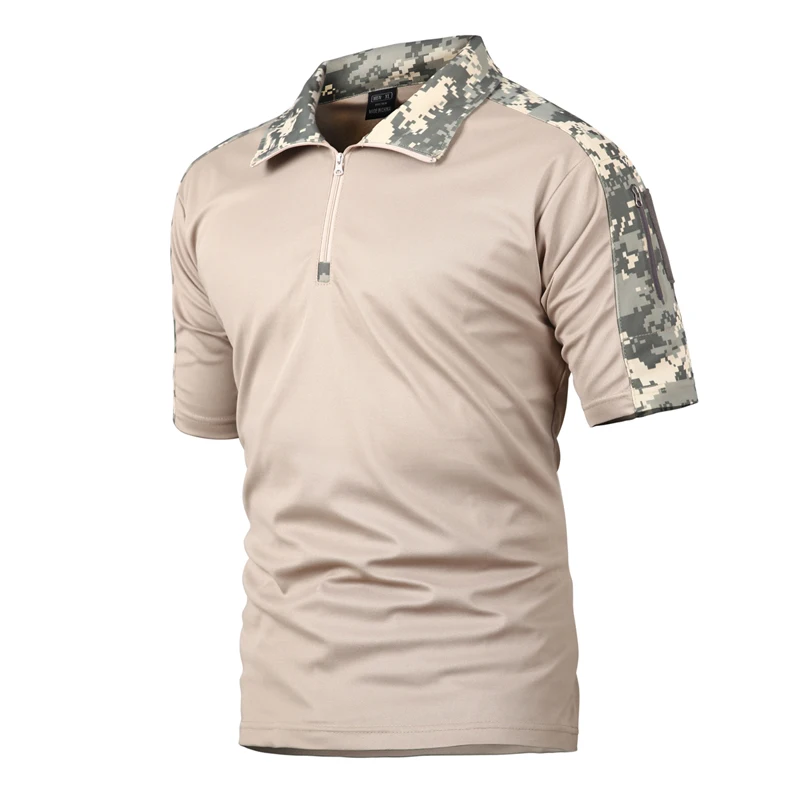 Günstige Neue 2018 Sommer Tactical Camouflage T shirt Männer Trocknen Schnell Uniform T Shirt Atmungsaktiv Feuchtigkeitstransport Armee Kampf T Shirts 2XL