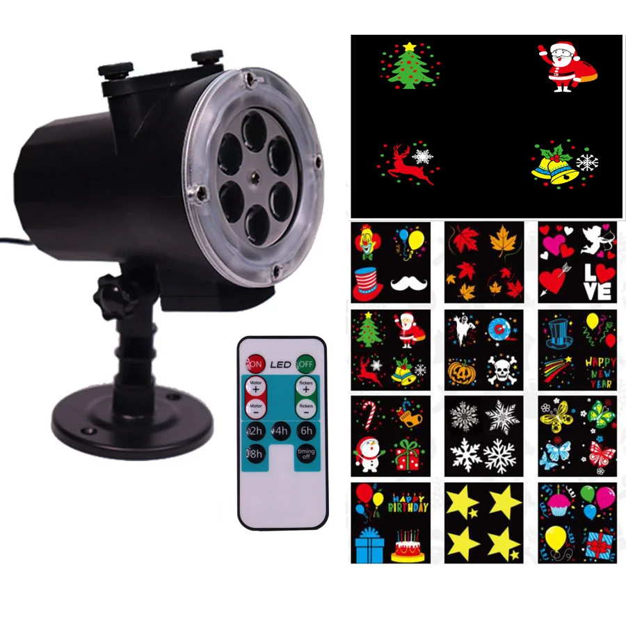 

BEIAIDI High Power Christmas Projection Light Outdoor Never Fade 12 Patterns Laser Projector Lamp Halloween Wedding Party Light
