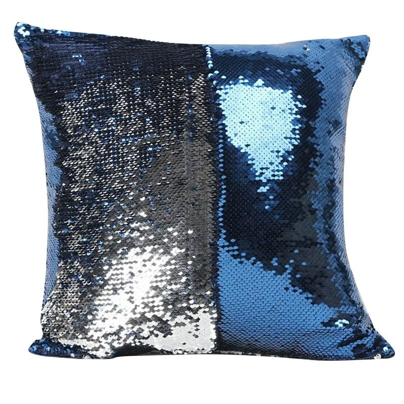 Cover for Kids Super Soft Pillowcases 40 x 40 cm Glitter Sequins Solid Color Pillow Case Sequins Pillow Cover PP21