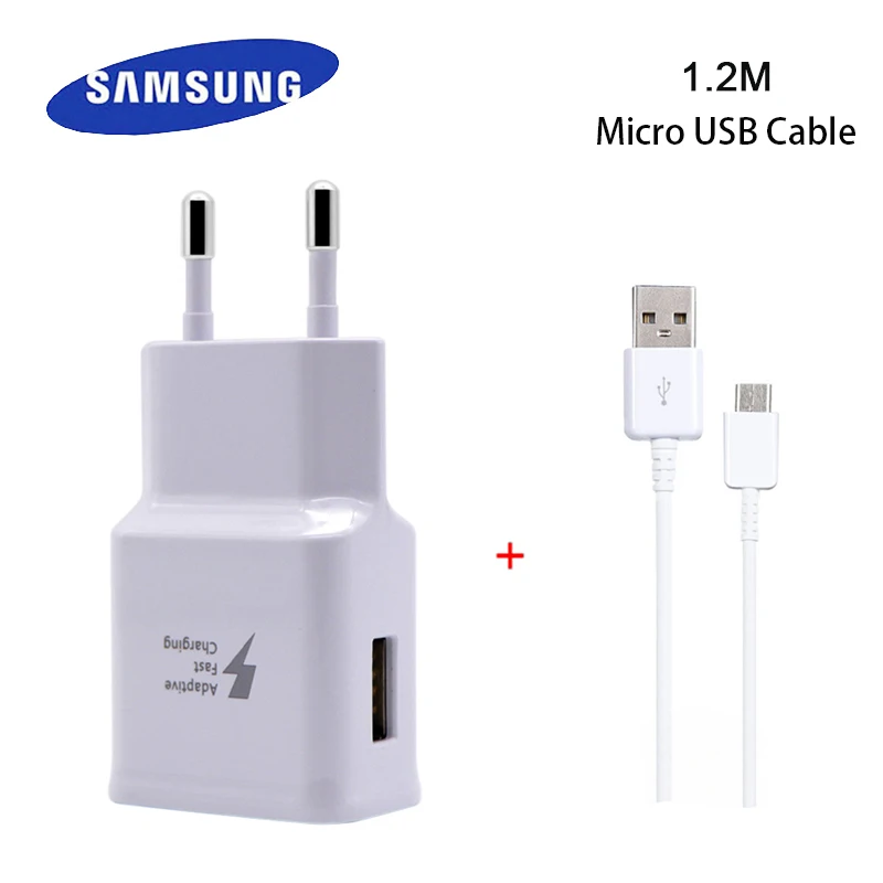 Samsung бизнес быстрое зарядное устройство ЕС вилка с 1,2 м Micro USB кабель для Galaxy S6 S6+ S6P S7 S7P Note4 5 путешествия зарядки