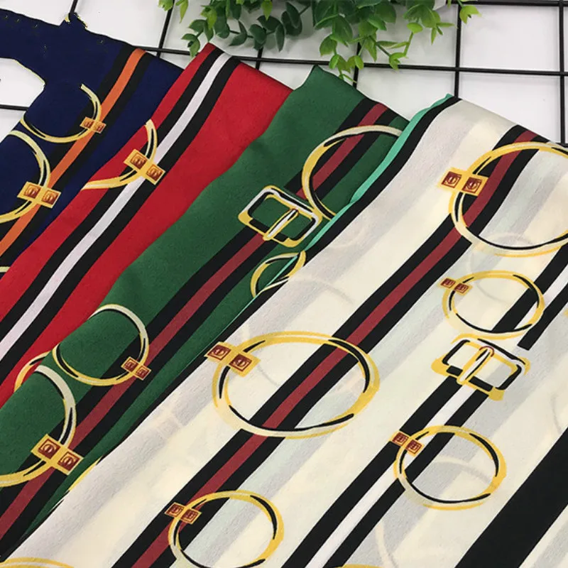 

Stretch Satin Fabric Silky Print Patchwork Textile Polyester Fabric DIY Sewing Satin Dress Shirt Fabric Per Meter Material