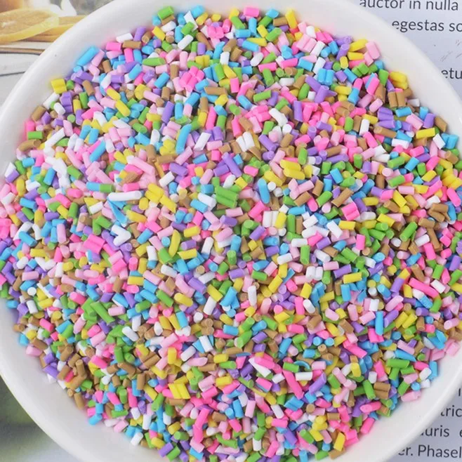 FLA 100g Slime Clay Fake Candy Sweets Sugar Sprinkle Decorations for Fake Cake Dessert Food Particles Decoration Toys 22