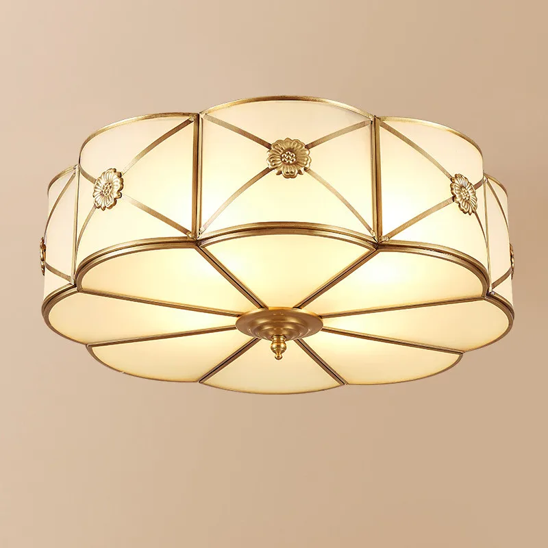 

3/4 Heads Vintage Creative Concise Art Style Restaurant Ceiling Light Bedroom Cafe Bar Livingroom Copper Lamp Free Shipping