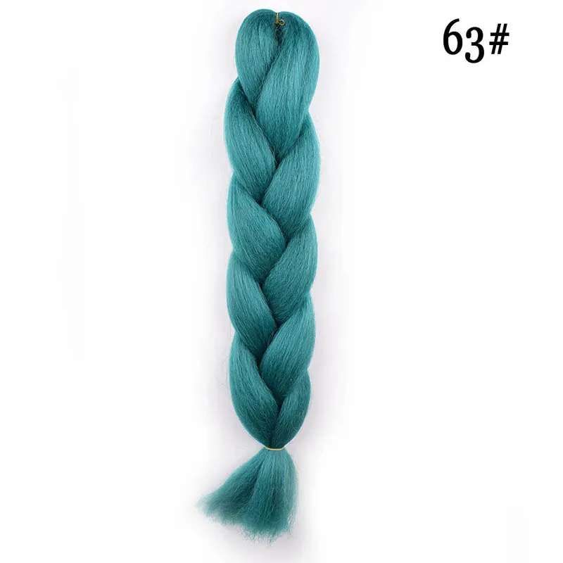 JUNSI, длинные, 23 дюйма, Ombre, синтетические, Jumbo, косички, вязанные волосы, золотой, розовый, серый, Pruiken, косы для наращивания волос для женщин - Цвет: 63